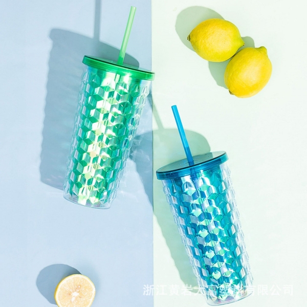 Multi-color plastic cup